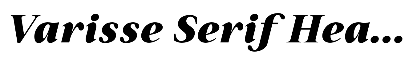 Varisse Serif Heavy Italic